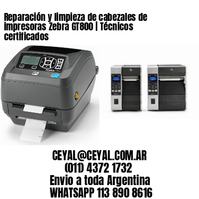Reparación y limpieza de cabezales de impresoras Zebra GT800 | Técnicos certificados