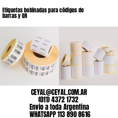 Etiquetas bobinadas para códigos de barras y QR