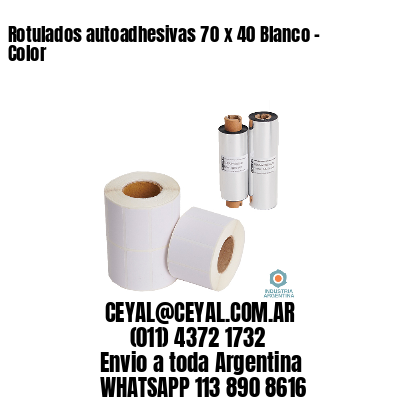 Rotulados autoadhesivas 70 x 40 Blanco – Color