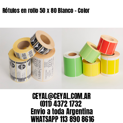 Rótulos en rollo 50 x 80 Blanco – Color