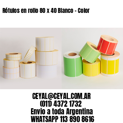 Rótulos en rollo 80 x 40 Blanco – Color