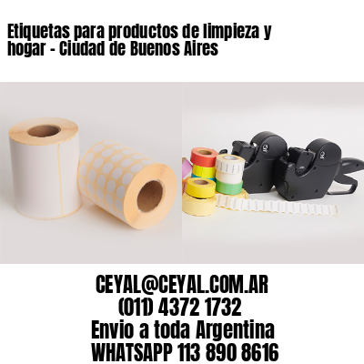 Etiquetas para productos de limpieza y hogar - Ciudad de Buenos Aires