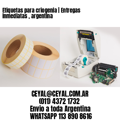 Etiquetas para criogenia | Entregas inmediatas , argentina