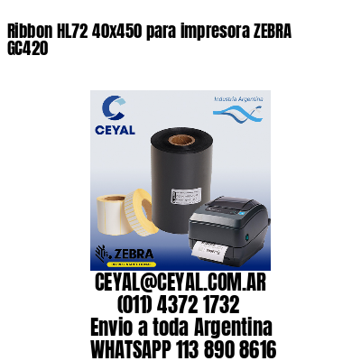 Ribbon HL72 40×450 para impresora ZEBRA GC420