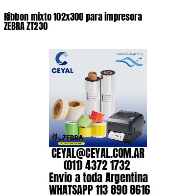 Ribbon mixto 102×300 para impresora ZEBRA ZT230