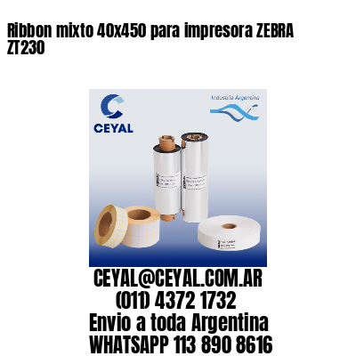 Ribbon mixto 40×450 para impresora ZEBRA ZT230