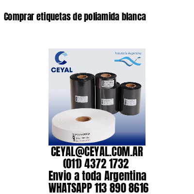 Comprar etiquetas de poliamida blanca