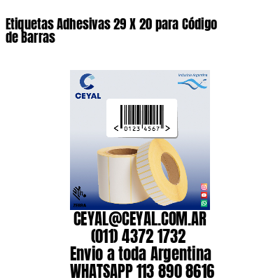 Etiquetas Adhesivas 29 X 20 para Código de Barras