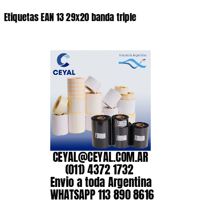 Etiquetas EAN 13 29×20 banda triple