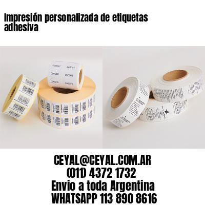 Impresión personalizada de etiquetas adhesiva