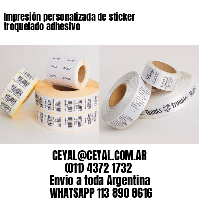 Impresión personalizada de sticker troquelado adhesivo