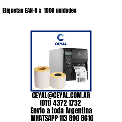 Etiquetas EAN-8 x  1000 unidades