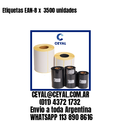 Etiquetas EAN-8 x  3500 unidades