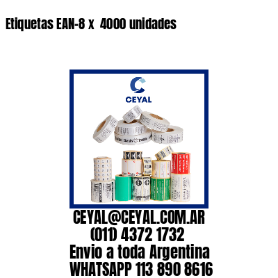 Etiquetas EAN-8 x  4000 unidades