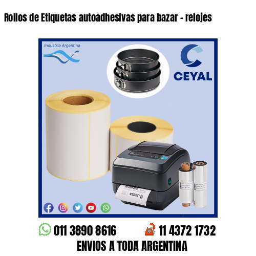 Rollos de Etiquetas autoadhesivas para bazar – relojes