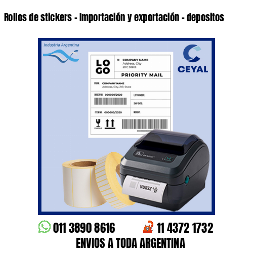 Rollos de stickers – Importación y exportación – depositos