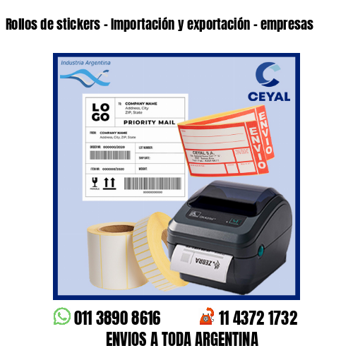 Rollos de stickers – Importación y exportación – empresas