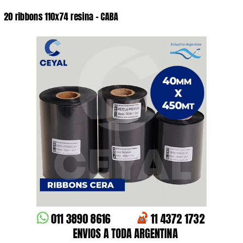 20 ribbons 110×74 resina – CABA