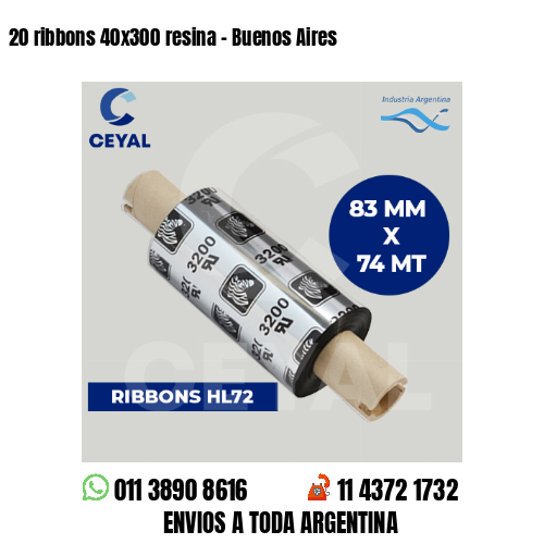 20 ribbons 40×300 resina – Buenos Aires