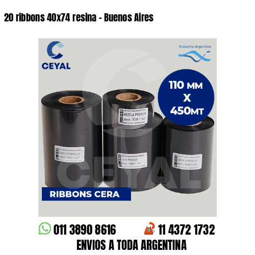 20 ribbons 40×74 resina – Buenos Aires