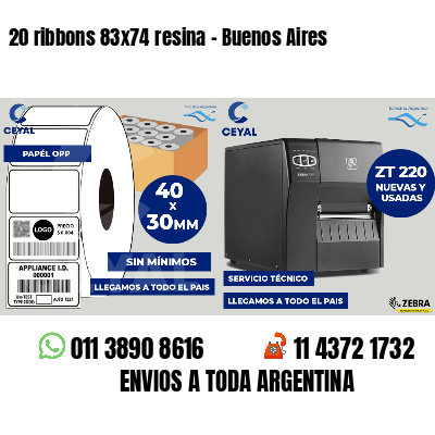 20 ribbons 83x74 resina - Buenos Aires