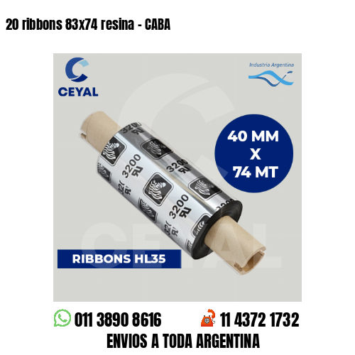 20 ribbons 83x74 resina - CABA