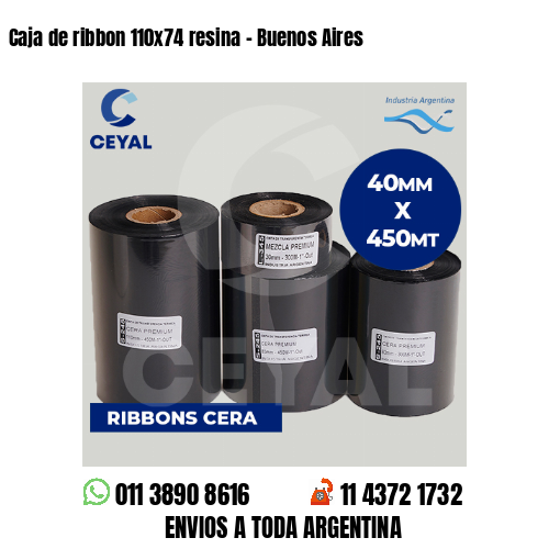 Caja de ribbon 110x74 resina - Buenos Aires