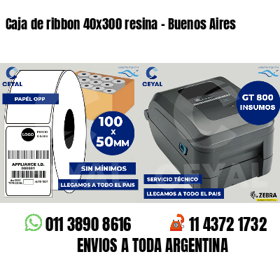 Caja de ribbon 40x300 resina - Buenos Aires
