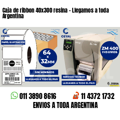 Caja de ribbon 40x300 resina - Llegamos a toda Argentina