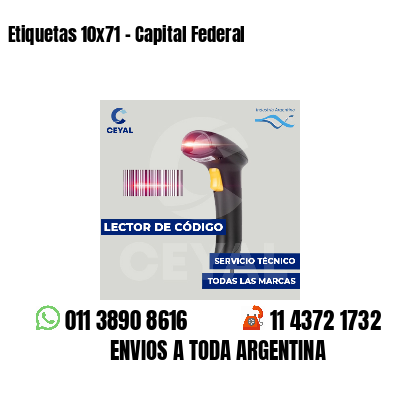 Etiquetas 10x71 - Capital Federal