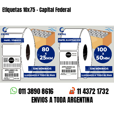 Etiquetas 10x75 - Capital Federal