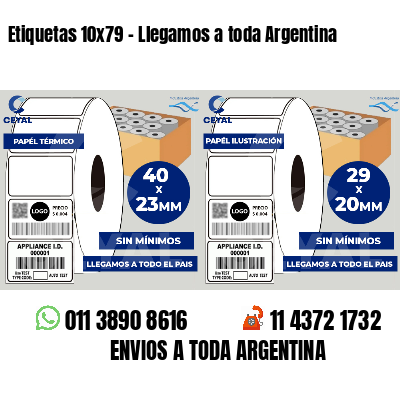 Etiquetas 10x79 - Llegamos a toda Argentina