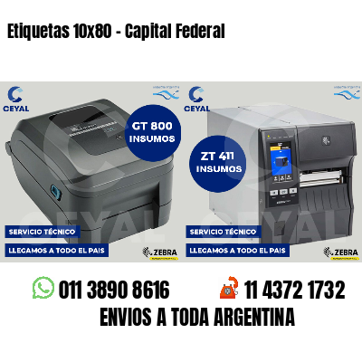 Etiquetas 10x80 - Capital Federal