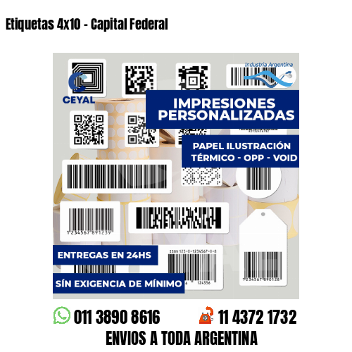 Etiquetas 4x10 - Capital Federal