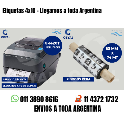 Etiquetas 4x10 - Llegamos a toda Argentina