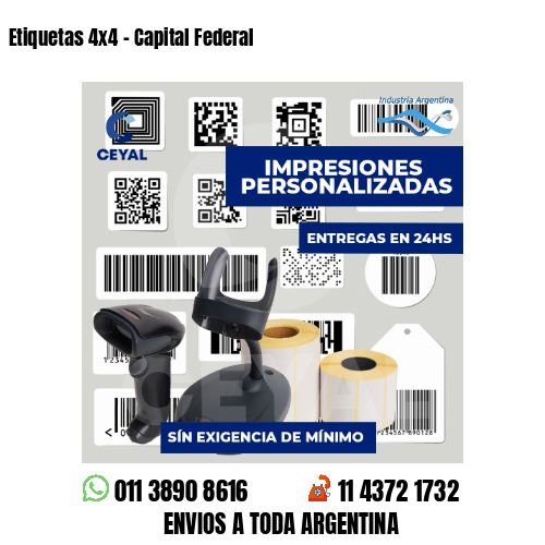 Etiquetas 4x4 - Capital Federal