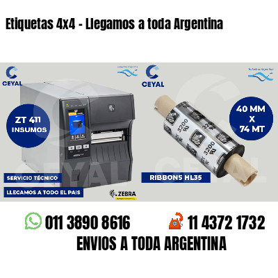 Etiquetas 4x4 - Llegamos a toda Argentina