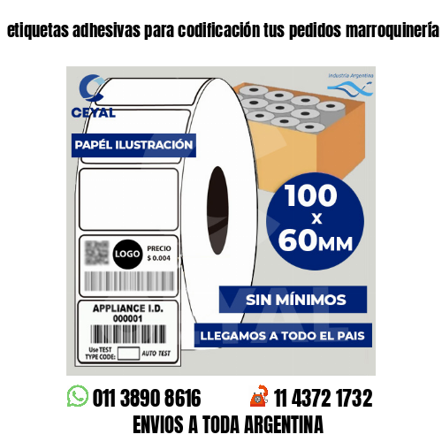 etiquetas adhesivas para codificación tus pedidos marroquinería