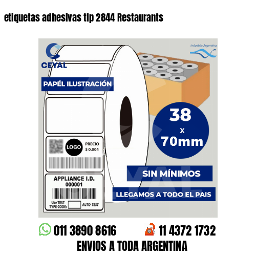 etiquetas adhesivas tlp 2844 Restaurants
