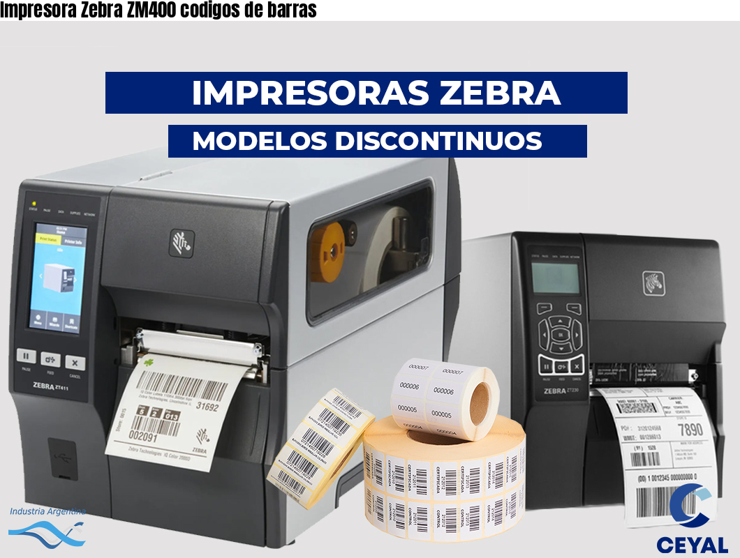 Impresora Zebra ZM400 codigos de barras