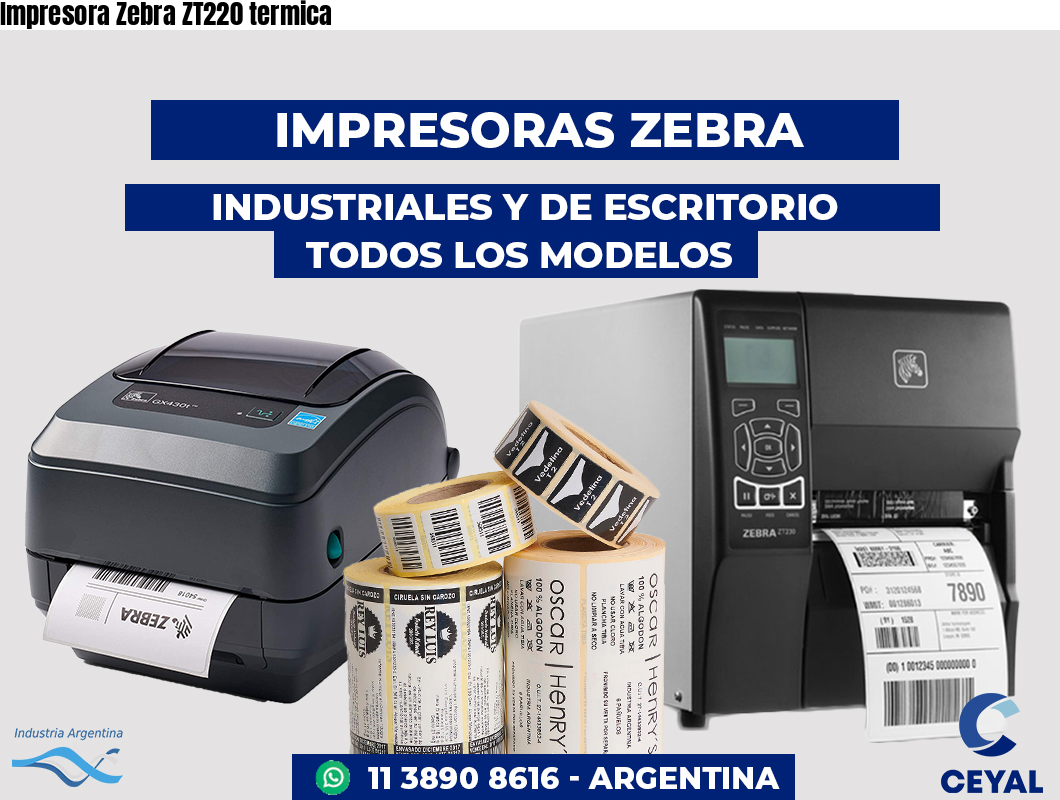 Impresora Zebra ZT220 termica