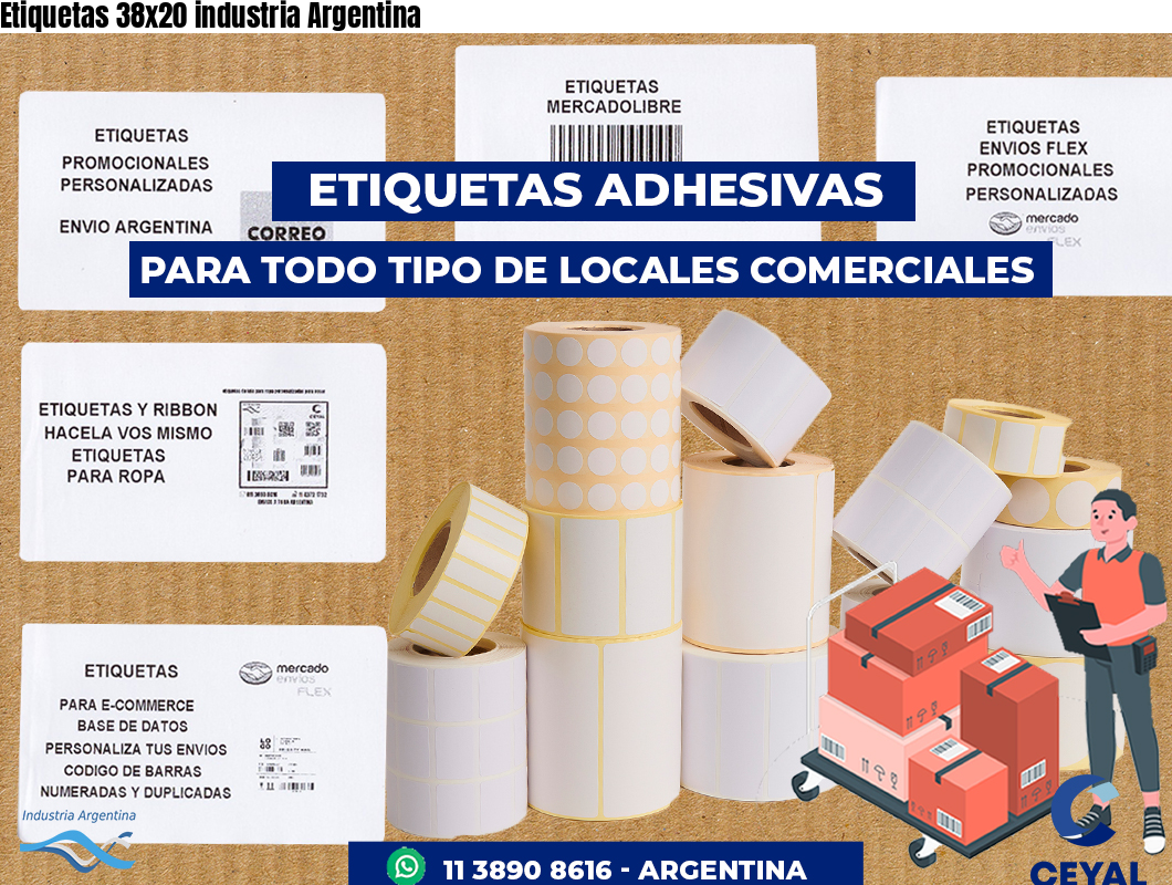Etiquetas 38x20 industria Argentina