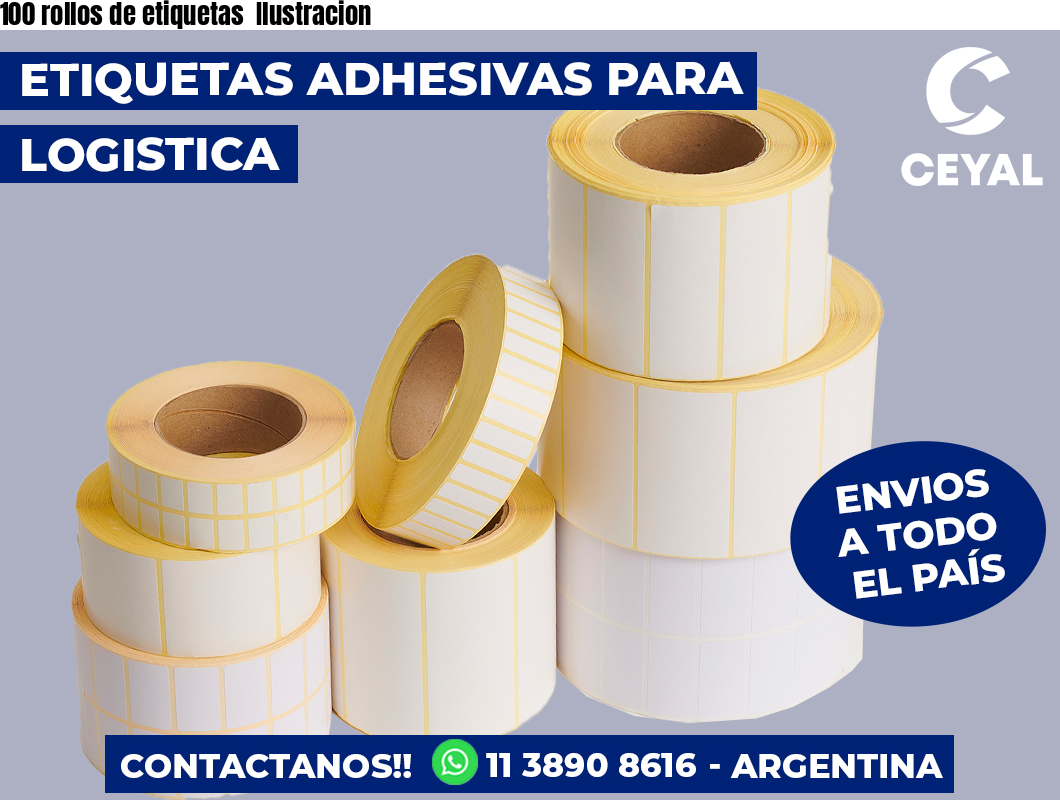 100 rollos de etiquetas  Ilustracion