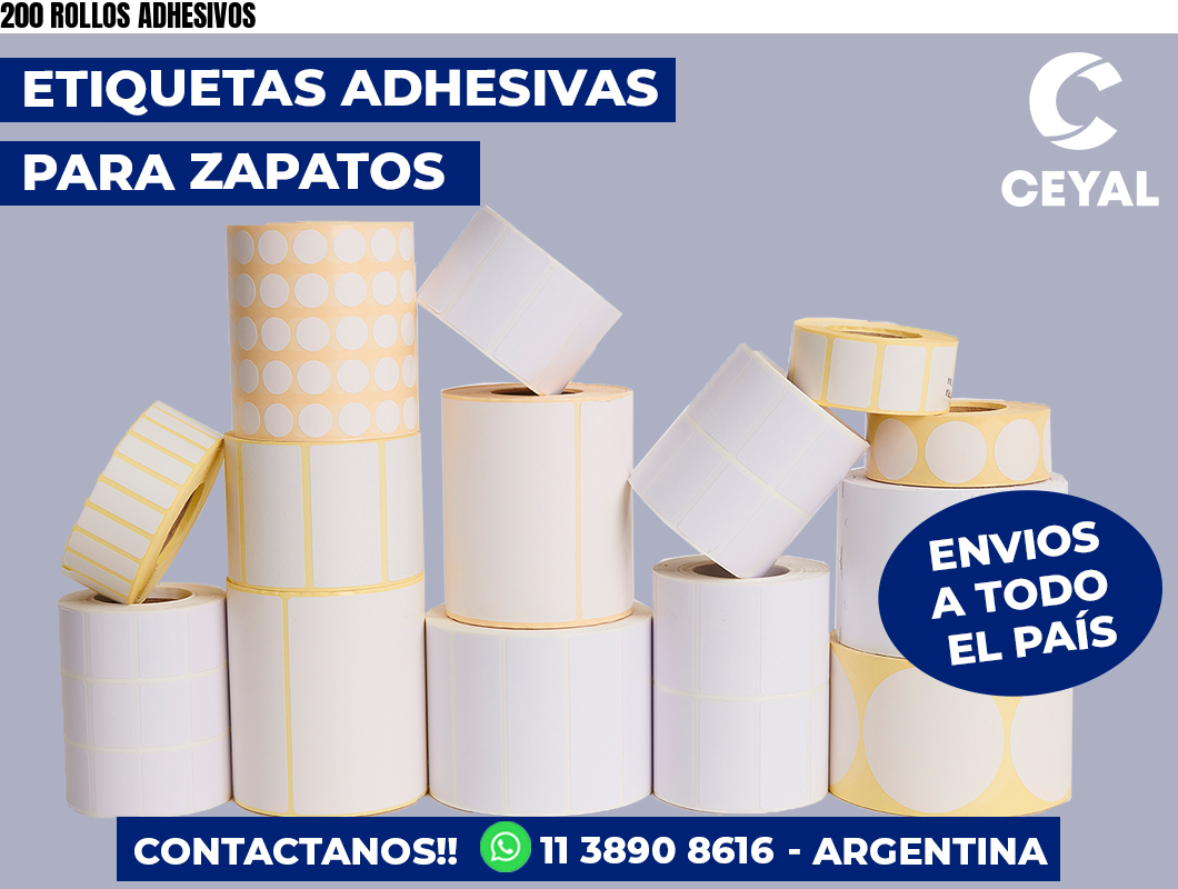 200 ROLLOS ADHESIVOS