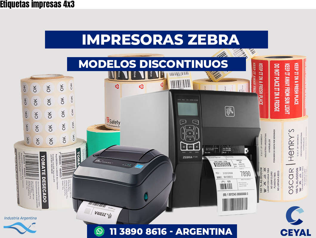 Etiquetas impresas 4x3