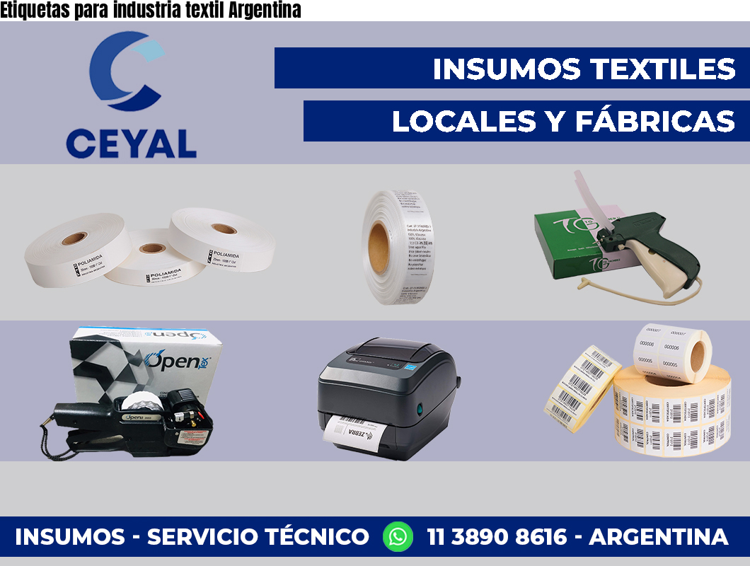 Etiquetas para industria textil Argentina