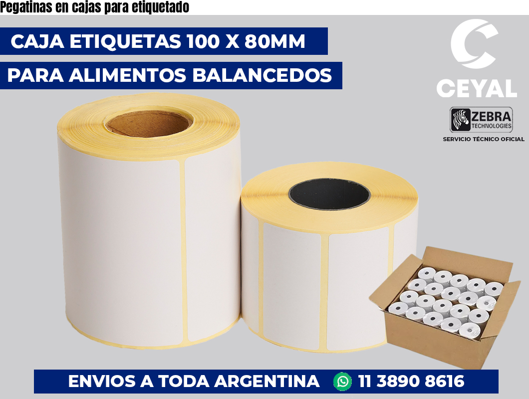 Pegatinas en cajas para etiquetado