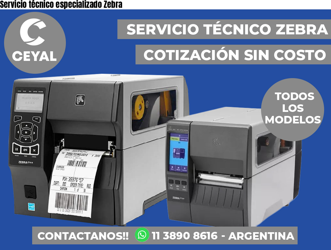 Servicio técnico especializado Zebra