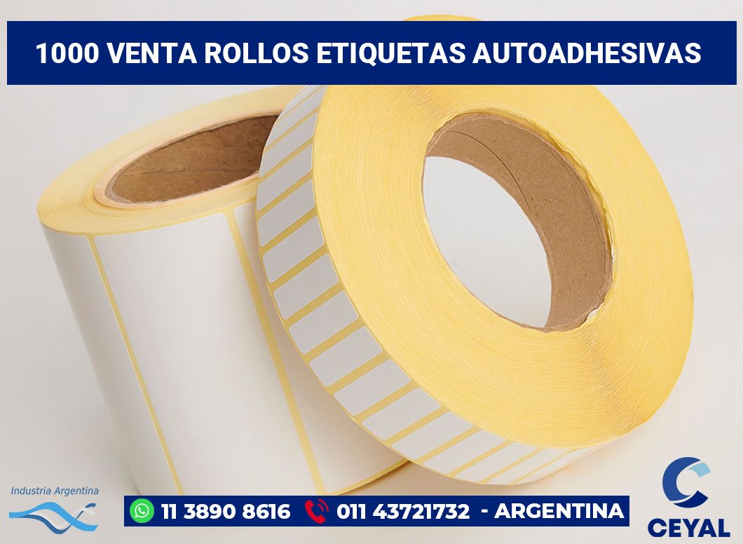 1000 Venta rollos etiquetas autoadhesivas