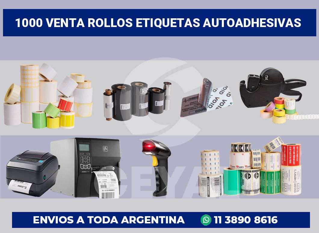 1000 Venta rollos etiquetas autoadhesivas